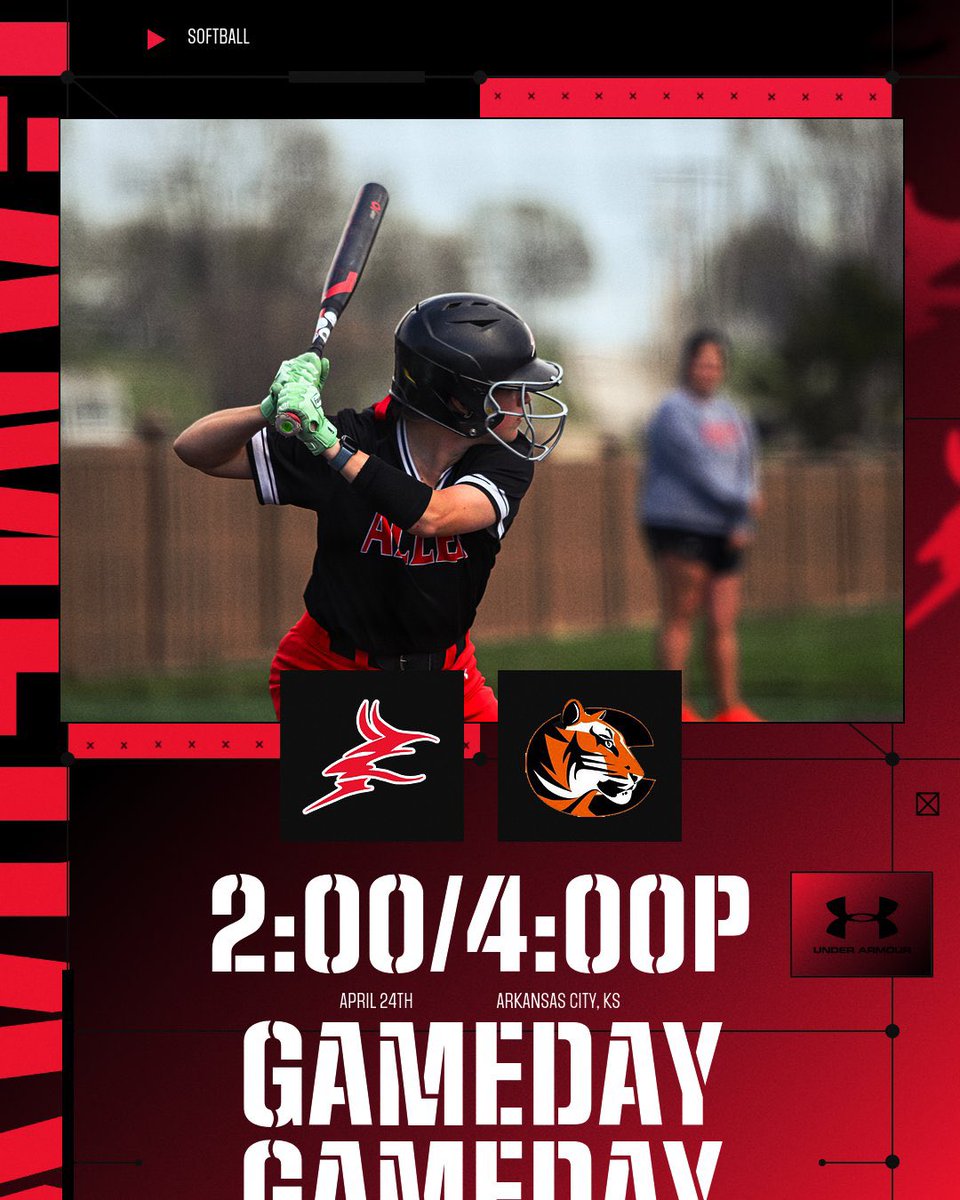 🥎GAMEDAY🥎 

Red Devils are back on the road today at Cowley in a conference double header!
🆚 | Cowley
⏰ | 2:00/4:00p
📍 | Ed Hargrove Field, 300 S 7th Street, Arkansas City, KS 67005