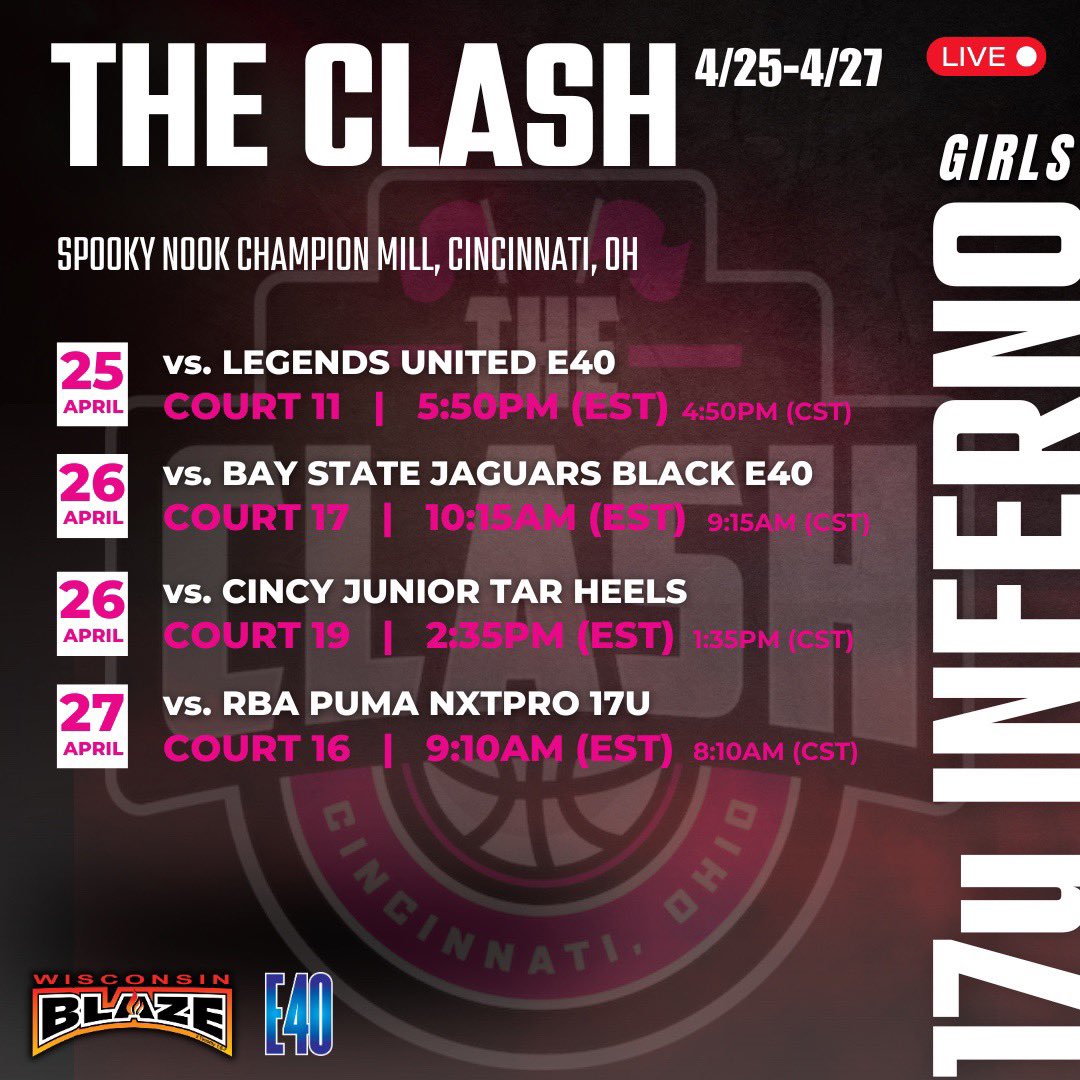 Sophie Busch (@sophiebusch_) on Twitter photo Here’s my schedule for The Clash! Let’s go❤️🔥❤️🔥❤️🔥<a href="/LisaMVanWyk/">Lisa Van Wyk</a> <a href="/WIBlazeInferno/">WI Blaze Inferno Girls</a> Here’s my schedule for The Clash! Let’s go❤️🔥❤️🔥❤️🔥<a href="/LisaMVanWyk/">Lisa Van Wyk</a> <a href="/WIBlazeInferno/">WI Blaze Inferno Girls</a>
