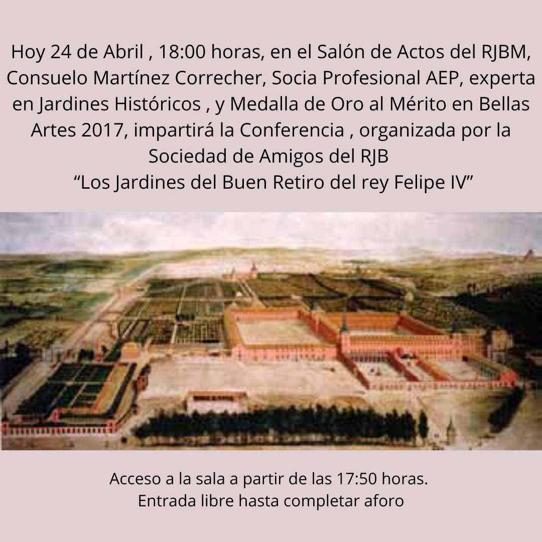AEPaisajistas's tweet photo. No te pierdas la Conferencia que impartirá, esta tarde, Consuelo Matínez -Correcher
https://t.co/CJ0mnhUSIP https://t.co/jgOQeprUt8