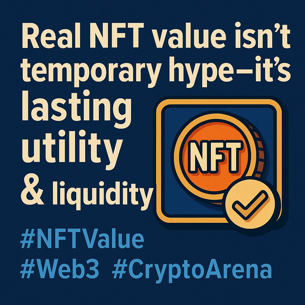 NFTsCryptoArena's tweet photo. Real NFT value isn't temporary hypeβit's lasting utility & liquidity
#NFTValue #Web3 #CryptoArena https://t.co/8dEqFNR85x