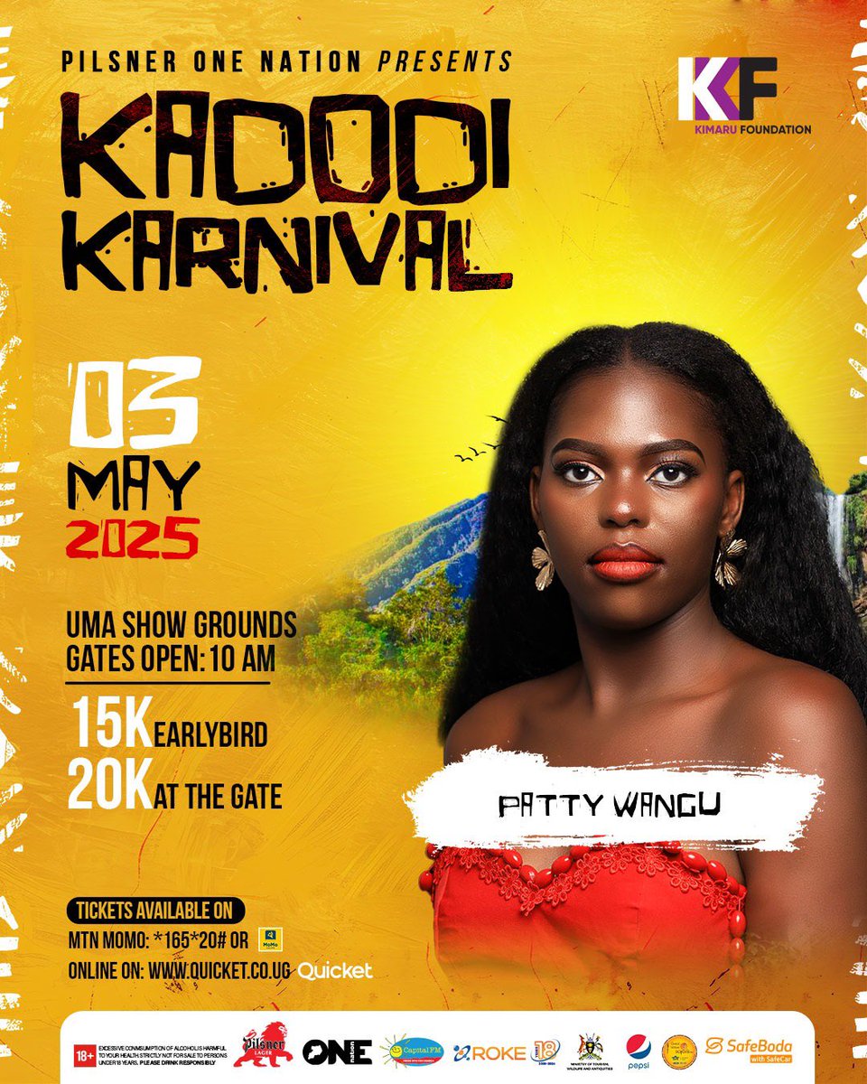 KadodiKarnival's tweet photo. Our second set of performers for #KadodiKarnival2025 is here! 😃
✅Patty Wangu
✅Dorah Third Chance
#PilsnerOneNation https://t.co/jE480zyHxB