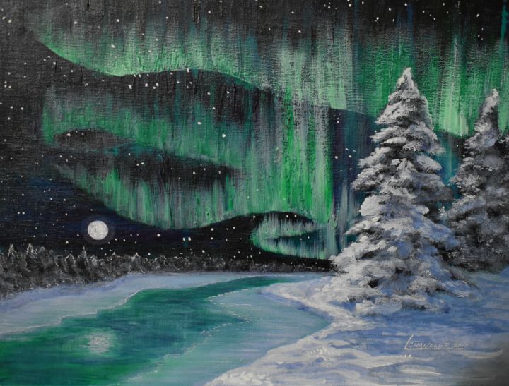 LC_Arts's tweet photo. Art of the Day: "Northern Night". Buy at: https://t.co/PLvvsSWnYK https://t.co/NbLxmB8PVp