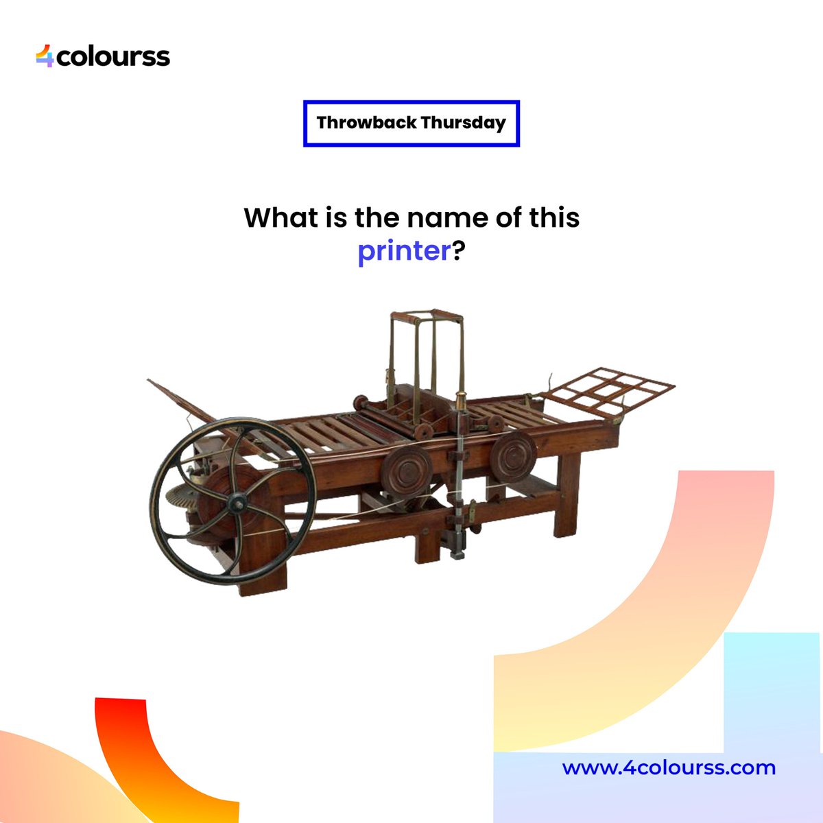 4colourss's tweet image. Throwback Thursday Trivia!

Before laser printers, there was this BEAST. 👀  
Do you know its name?

📜 Drop your answer below &amp;amp; tag a printer friend who should get this right.

Winner gets a branded gift!

#4colourss #throwbackthursday #printingevolution #printsmartprintfast