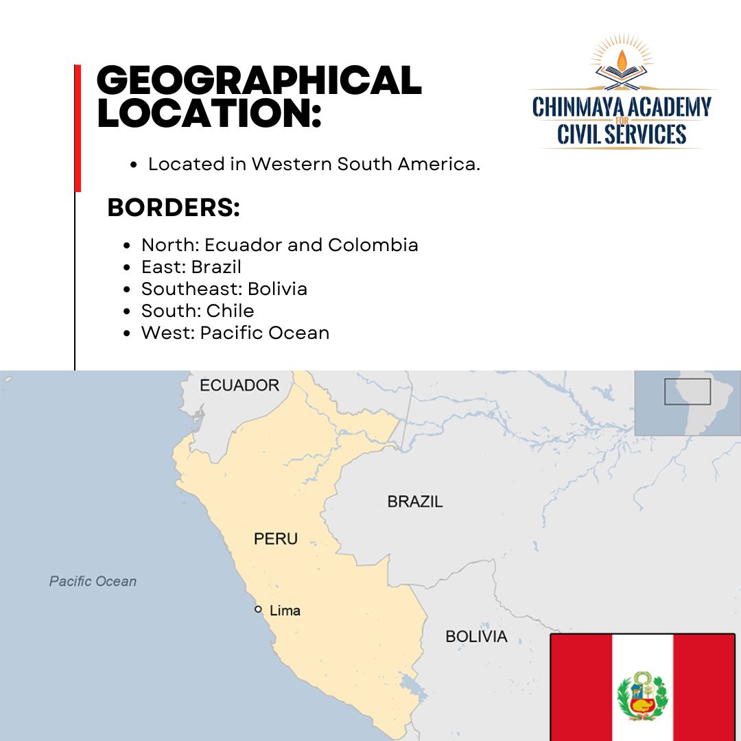 chinmayaacademy's tweet image. Get to know about Peru

#peru #environment #geography #upsc #upsccurrentaffairs #upscpreparation #upscprelims #upscupdates #upsccoaching