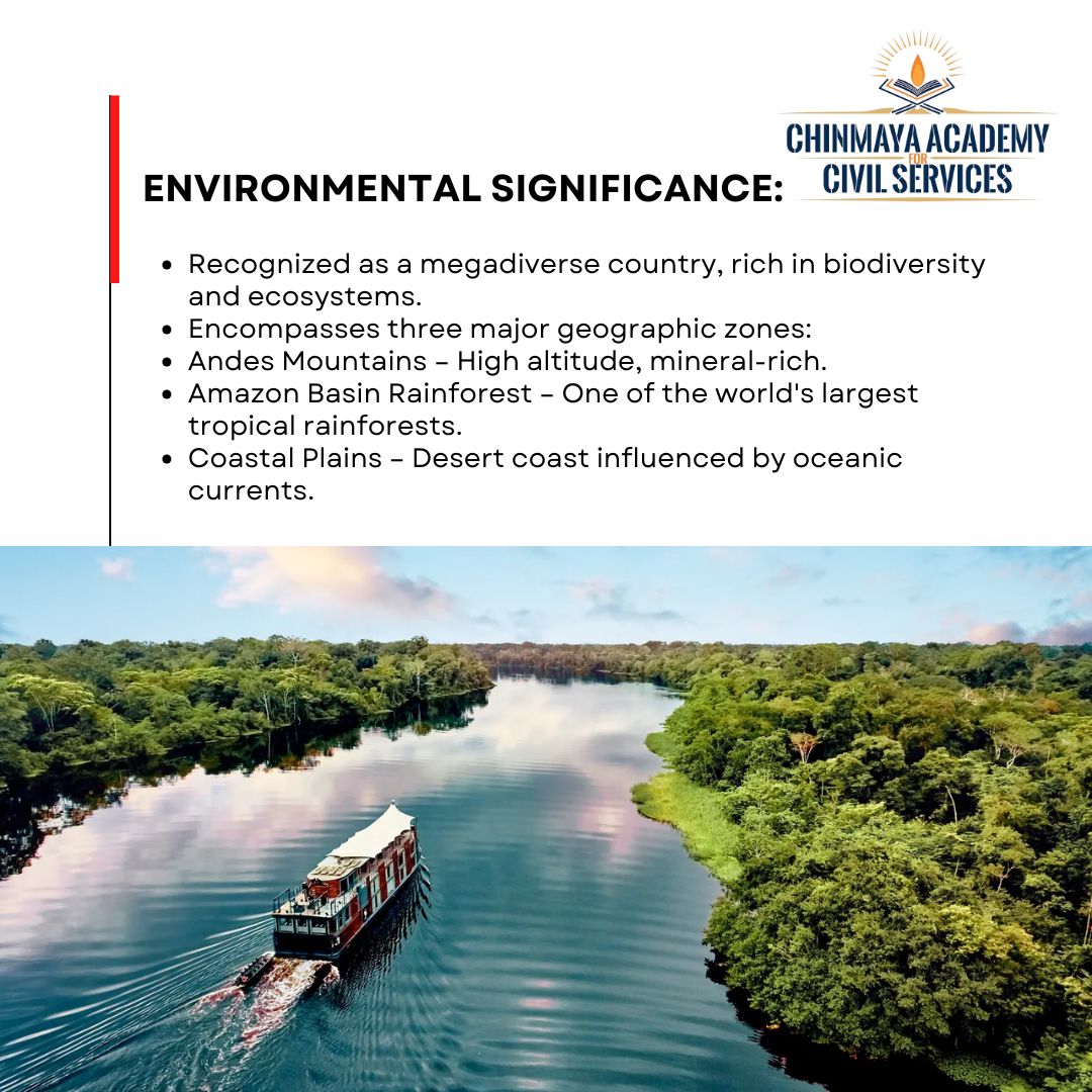 chinmayaacademy's tweet image. Get to know about Peru

#peru #environment #geography #upsc #upsccurrentaffairs #upscpreparation #upscprelims #upscupdates #upsccoaching