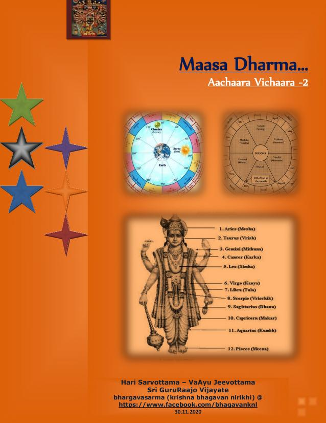 bhargavasarma's tweet photo. NICETIES OF SANATANA MAASA DHARMA (eBook)
A compendium of Sanatana Masa Dharma, this script contains the concept-significance-merits-aachaara vichaara-of Hindu Lunar months starting from #Chaitra to #Phalguna
Useful as a ready ref. kindly share .
https://t.co/DnJHf3GxcX https://t.co/4y0dFiXtUs