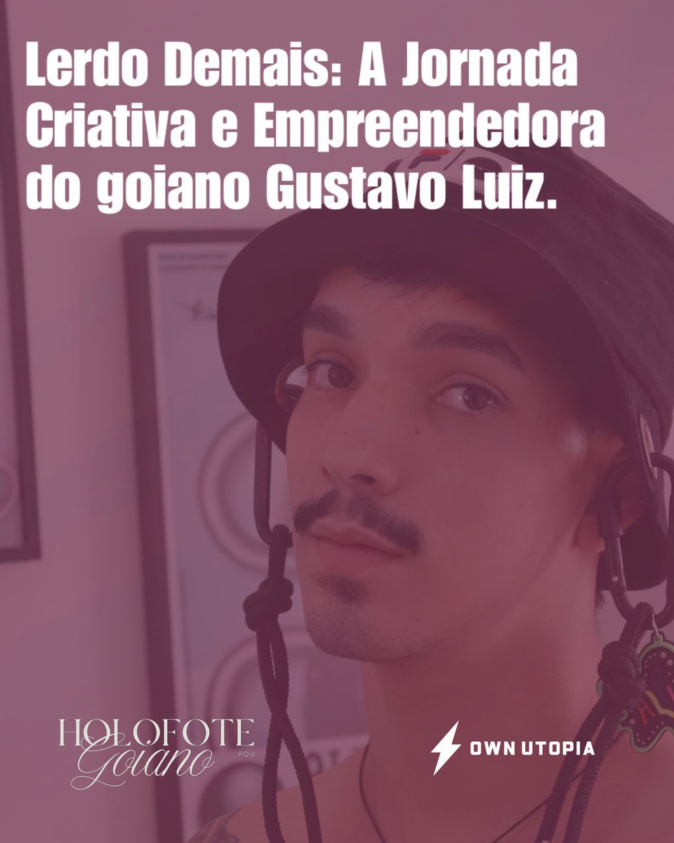 OwnUtopia's tweet photo. #HolofoteGoiano: @Gust4voss, mais conhecido por "Lerdo Demais", é um nome que ressoa no cenário digital goiano, ascendeu como social influencer a partir de 2020, impulsionado por seu talento multifacetado como designer, fotógrafo e social media. 📸 https://t.co/wHUkcAfKHG https://t.co/9JCoI1oatG