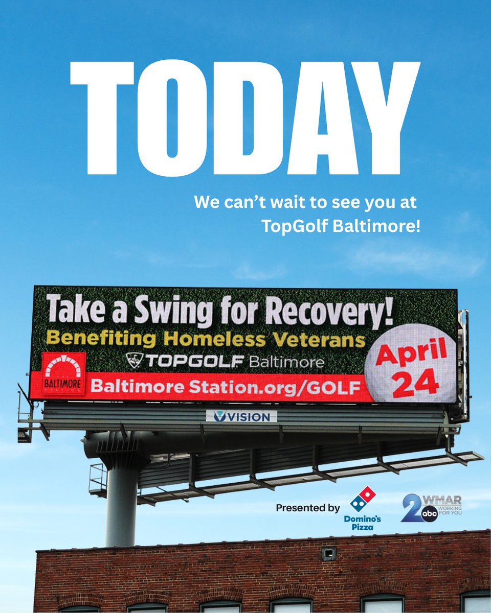 Take a Swing for Recovery presented by @Dominos is here! ⛳️

Join us at <a href="/Topgolf/">Topgolf</a> Baltimore for a day of fun and fundraising to support veterans at The Baltimore Station. 

Still time to join: topgolf2025.givesmart.com
#VeteranSupport <a href="/WMAR2News/">WMAR-2 News</a>