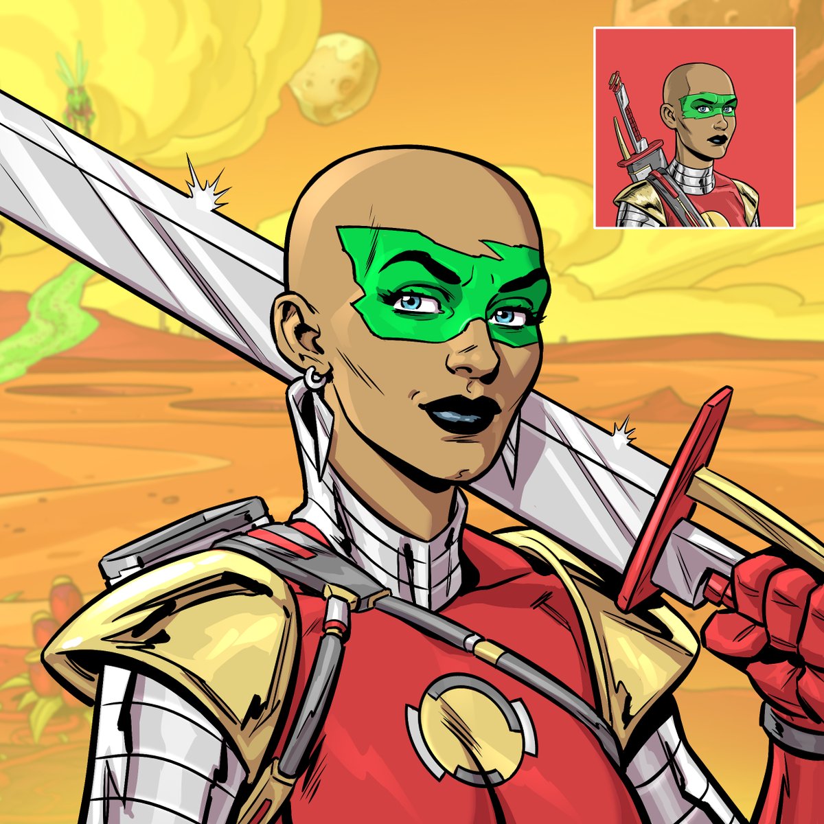 chriswahl73's tweet photo. Courtney-H PUNKS MH Core redesign. ⚔️
Because we're separating the PUNKS and MetaHero universe, the PUNKS Core redesigns will have a different look to the MetaHero Cores. The PUNKS Cores art will have a more comic book feel. 💥
While they don't have head to waist designs like the MH, they will instead have added hand prop traits and unique backgrounds. Their designs will tie in with the upcoming PUNKS PFP which I've been sharing sneak peeks of over the last few months 🫡🧷