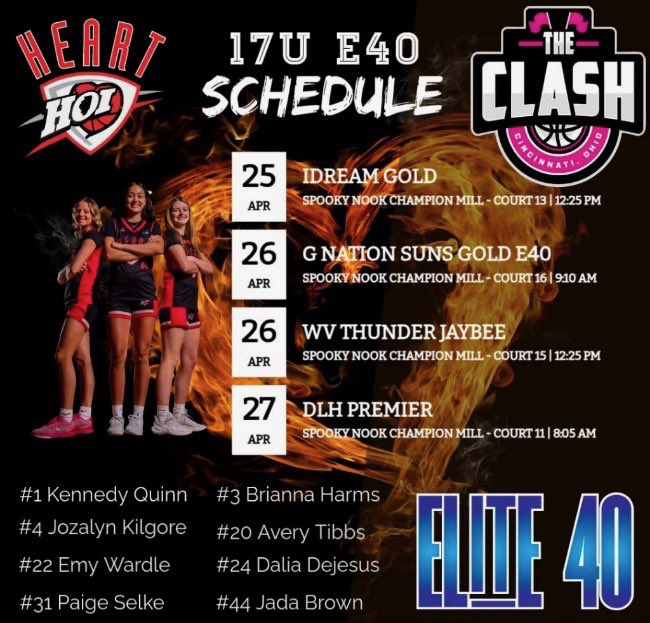 Schedule for this weekend in Cincinnati, Ohio!!
