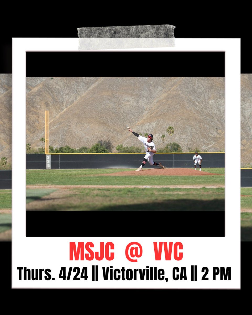 Mt. San Jacinto College Baseball (@msjcbaseball) on Twitter photo ๐จ๐๐๐๐๐๐๐๐จ
๐ | ๐๐ก๐ฎ๐ซ๐ฌ. ๐/๐๐
๐ | <a href="/VVC_RAMS/">VVC Athletics</a>
๐ | ๐๐ข๐๐ญ๐จ๐ซ๐ฏ๐ข๐ฅ๐ฅ๐, ๐๐
โ๏ธ | ๐ ๐๐
#TheJac || #YOTE
๐ฆ
๐จ๐๐๐๐๐๐๐๐จ
๐ | ๐๐ก๐ฎ๐ซ๐ฌ. ๐/๐๐
๐ | <a href="/VVC_RAMS/">VVC Athletics</a>
๐ | ๐๐ข๐๐ญ๐จ๐ซ๐ฏ๐ข๐ฅ๐ฅ๐, ๐๐
โ๏ธ | ๐ ๐๐
#TheJac || #YOTE
๐ฆ