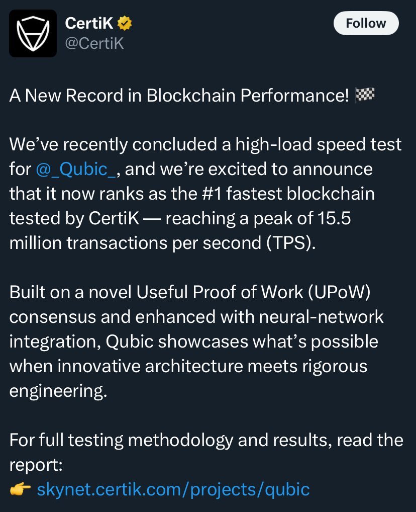 🧠 $Qubic Community Challenge...

🤖AGI influencers &amp; Pioneers.

What if??… There's an AGI project that’s been quietly building in the shadows, not controlled by governments or corporations, but designed by the people, for the people. A project with the potential to reshape