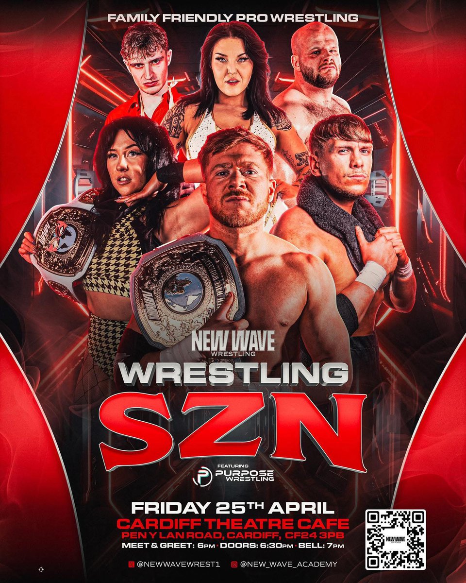 NEW WAVE WRESTLING SZN GOES DOWN TOMORROW!!

Stacked card! 
Family friendly!
Present &amp; future of British Wrestling!! 

One more amazing night of action at Cardiff Theatre Cafe at St. Andrew’s!!

We have less than 25 t1ckets left!

Come and join us!!

🎟️ ringsideworld.co.uk/event6958/new-…