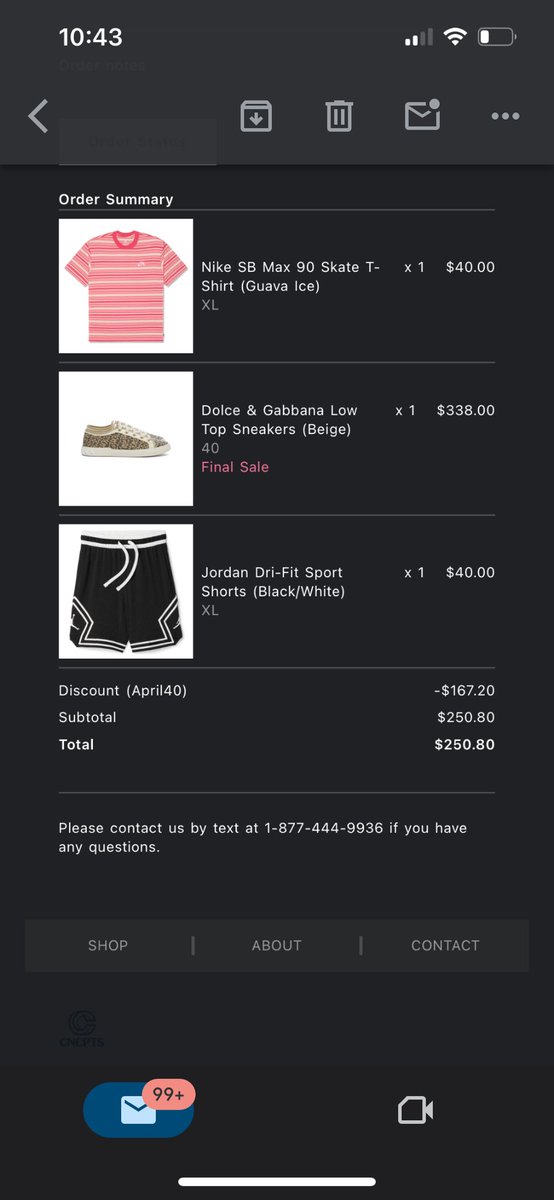 SNSPOTTS's tweet photo. @SoleRetriever appreciate the notification plus free shipping when spending over 250 https://t.co/6OYZm7hYCJ