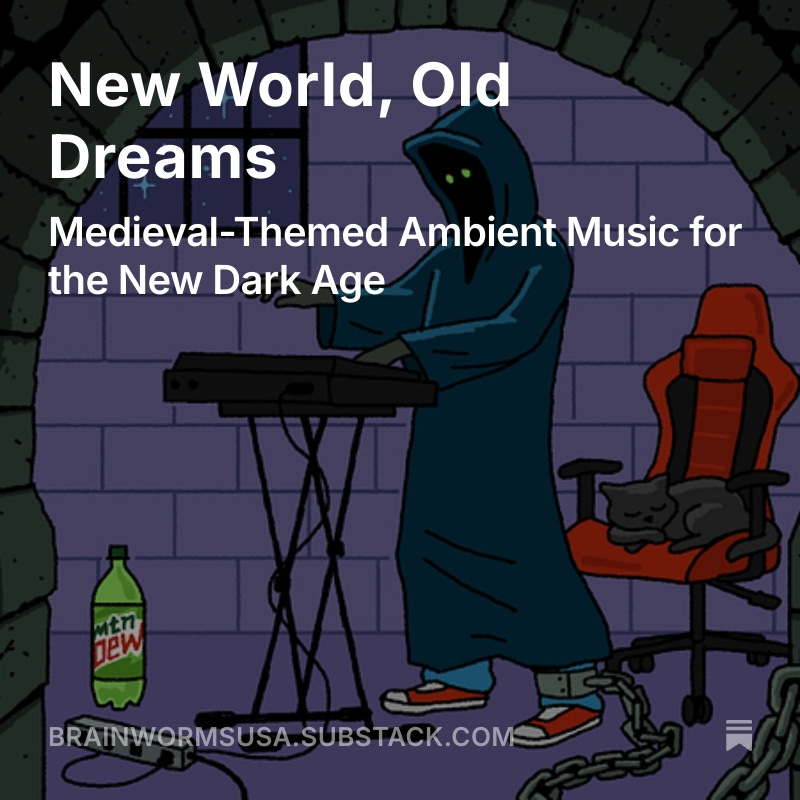 Arthur wrote a great piece on the history of Dungeon Synth (ambient sword and sorcery themed music) on our substack. You can read it here: open.substack.com/pub/brainworms…