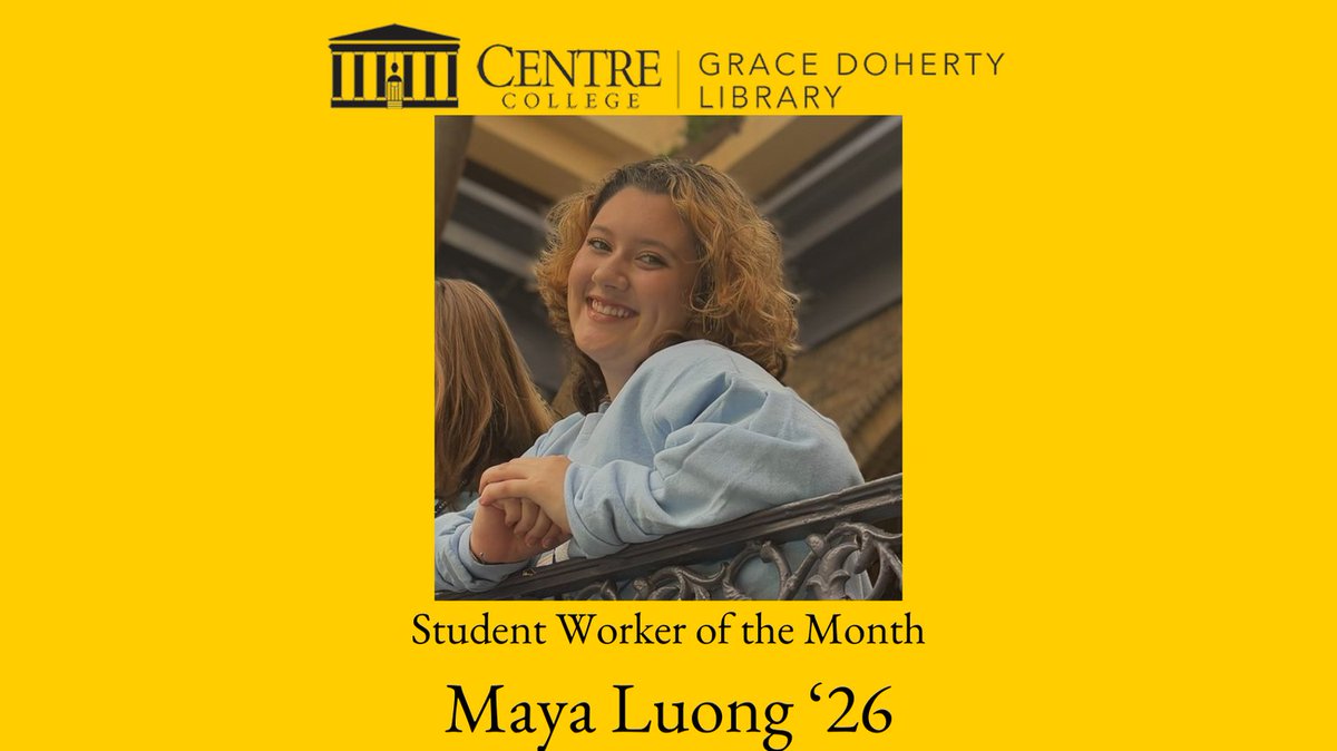 Congrats to Maya Luong '26, our April 2025 Student Worker of the Month. We appreciate all your hard work and dedication.