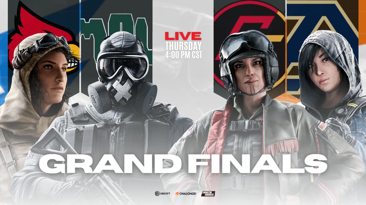 MidwestR6's tweet image. Winning isn't everything, but wanting to win is๐ฅ
๐MWR6 AWARDS + SHOW MATCHโผ๏ธ
๐(GAME 1) @uofl vs. @MSUR6S
๐(GAME 2) @GamingISU vs. @ZipsEsports
It's time to crown two champions ๐