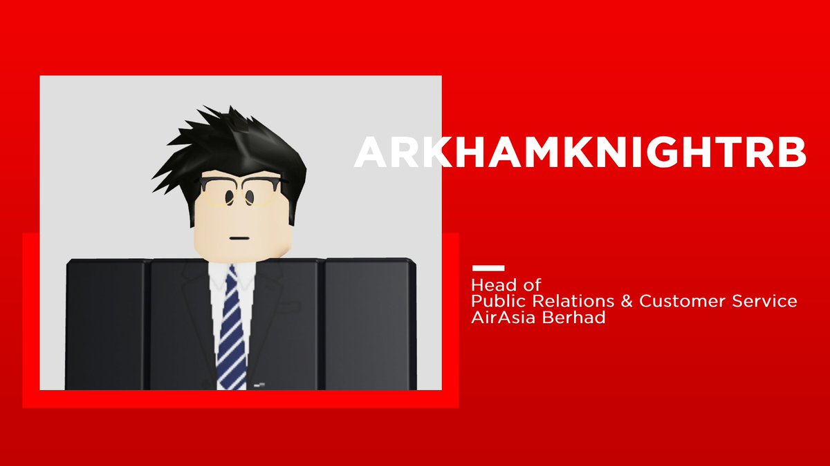 flyairasiarblx's tweet image. We would also like to congratulate ArkhamknightRB on his appointment as our new head of public relations and customer service. His role in our team includes overseeing public relations matters and the customer service team. ✨

#Roblox #roaviation #axmrblx #airasiaroblox