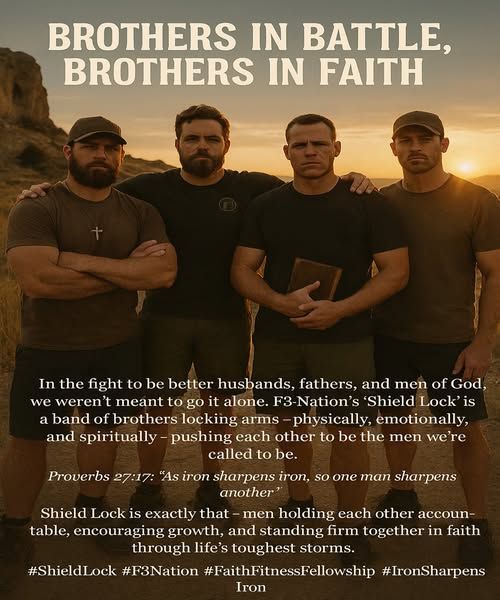 f3cheyenne's tweet photo. Brothers in Battle, Brothers in Faith
This isn’t just fitness. It’s fellowship with purpose. If you're seeking deeper connection and a God-centered brotherhood, this is where it begins.
#ShieldLock #IronSharpensIron #F3Cheyenne #F3Nation #FaithFitnessFellowship https://t.co/9kKGCADJNx