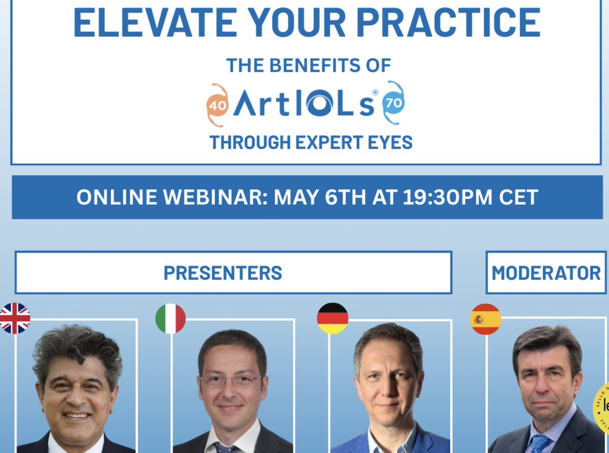 Do NOT miss this event on the #ArtIOLs!
(open webinar) 
Register!

voptica.com/elevate-your-p…

Next May 6th!

<a href="/voptica/">Voptica</a>