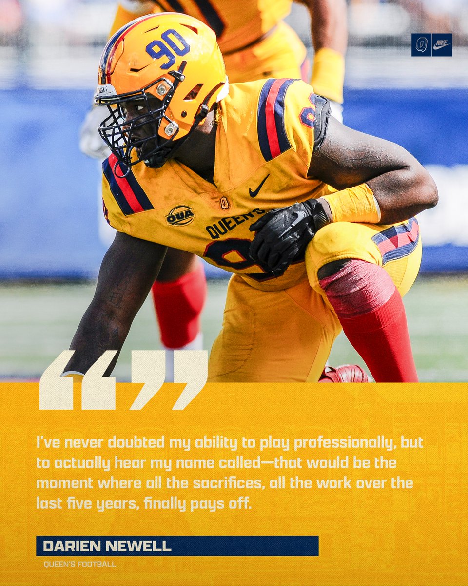 DRAFT PREVIEW 🏈 : We caught up with Darien Newell of Queen's Football ahead of the upcoming CFL and NFL Drafts!

🗞️: bit.ly/3RzZ2ee

#ForGold | #ChaGheill <a href="/OUAsport/">Ontario University Athletics</a> <a href="/USPORTSca/">U SPORTS</a>