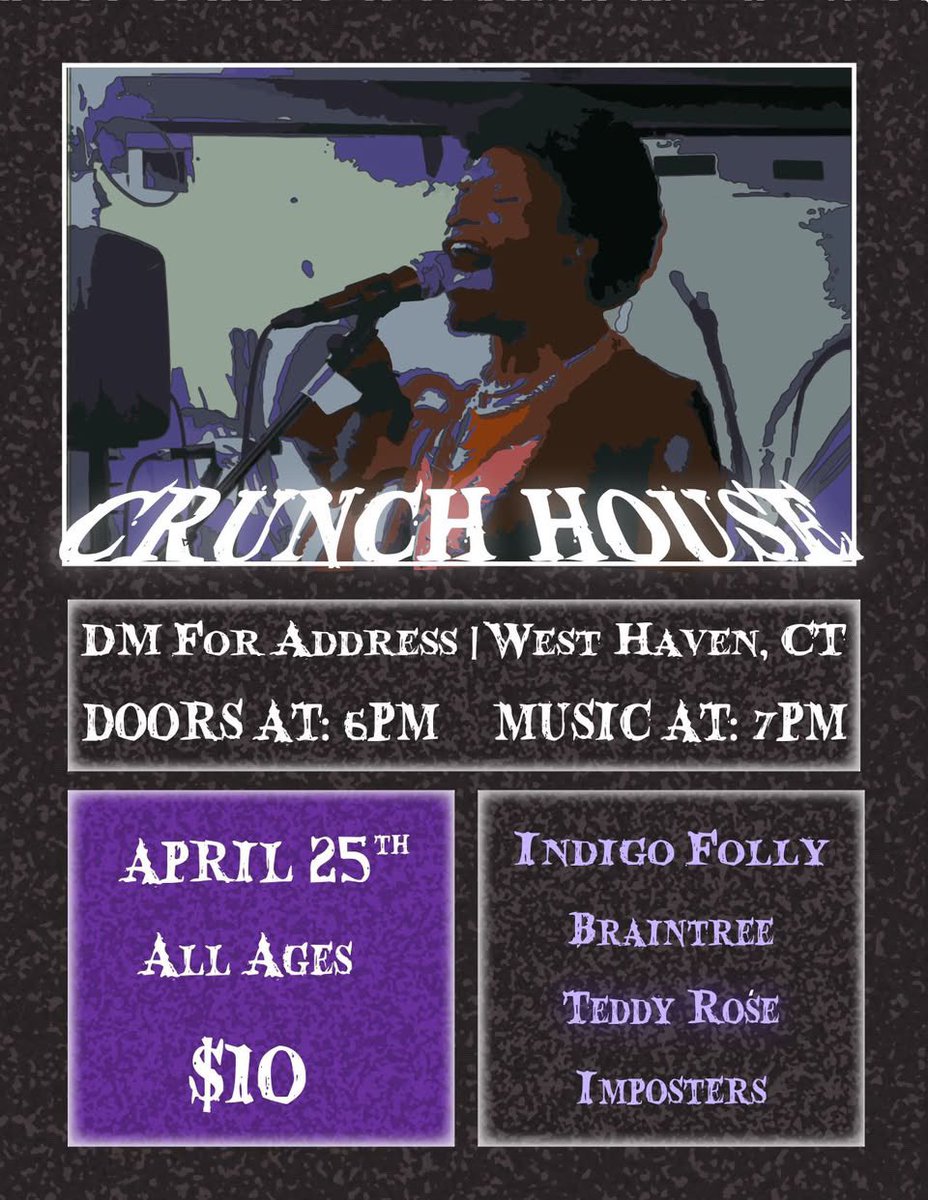 Tomorrow, we’re performing in West Haven, CT! 

It’s a house show, we play at 7pm