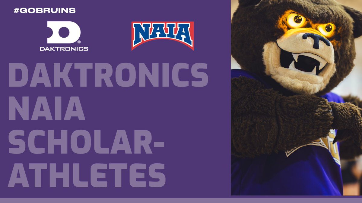 BUBruins's tweet photo. 23 Bruins named (Spring Sport) Daktronics-NAIA Scholar-Athletes

https://t.co/AHlEVGVPmd https://t.co/01fPetFKip