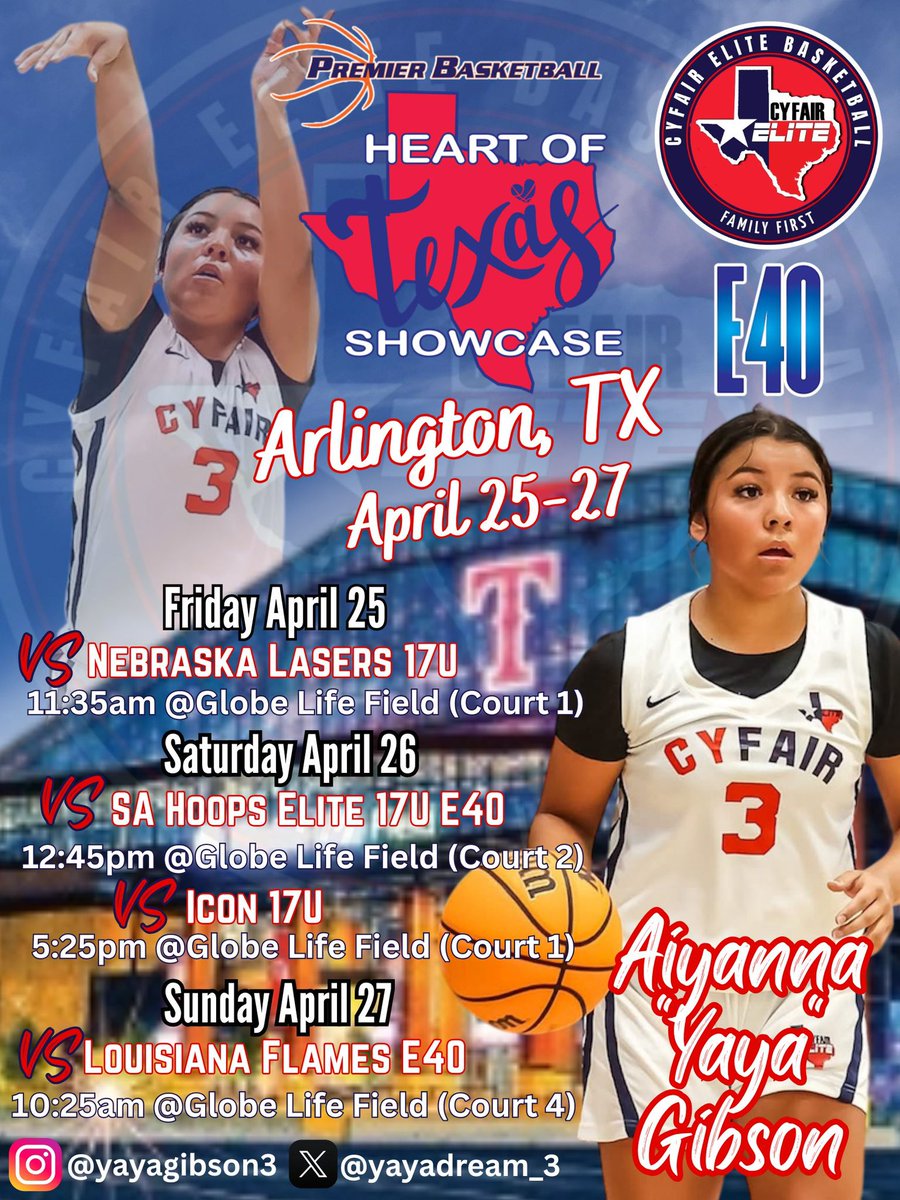 Aiyanna Gibson (@yayagibson3) on Twitter photo Ready for this weekend! To all Coaches just a heads up I will not be there for Fridays game because I have a High School Track Meet. I will be ready for Saturday and Sundays games. Come check us out! <a href="/JoshAtkinson310/">Josh Atkinson</a> @Coach_Mathurin <a href="/CyFairOklahoma/">CyFair Elite Oklahoma</a> Ready for this weekend! To all Coaches just a heads up I will not be there for Fridays game because I have a High School Track Meet. I will be ready for Saturday and Sundays games. Come check us out! <a href="/JoshAtkinson310/">Josh Atkinson</a> @Coach_Mathurin <a href="/CyFairOklahoma/">CyFair Elite Oklahoma</a>