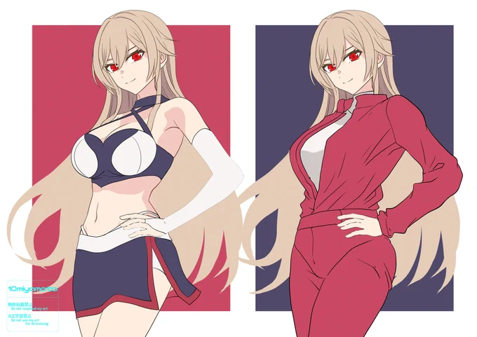 ペンタブの替芯くださった方がフレンさんも推しっぽいので久々にフレンさん描こうかなって思ってノープランで描き始めたところで、そういえばマリカ杯もあるしレースクイーンっぽいのかレーシングスーツかで描こうかなって思ったんですけどみなさん的にはどっちがいいですか?