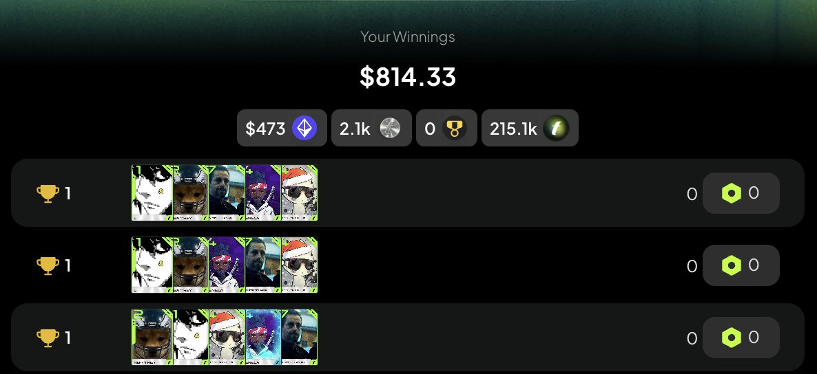 Cryptowriter (aka "Reverse Guy") (@cryptowriter_ch) on Twitter photo As expected this was the winning deck in Reverse this week! 🔥
Big thanks to <a href="/banditxbt/">banditxbt</a>, <a href="/Zeneca/">Zeneca.xyz 🔮</a>, <a href="/optimizoor/">vectorized.eth</a> and <a href="/NBA__trey/">NBA Trey 🦧📦</a> for being transparent with the players ❤️
And shoutout to Lawliette for the incredible consistency lmao 😂
Congrats to everyone sharing the win (almost As expected this was the winning deck in Reverse this week! 🔥
Big thanks to <a href="/banditxbt/">banditxbt</a>, <a href="/Zeneca/">Zeneca.xyz 🔮</a>, <a href="/optimizoor/">vectorized.eth</a> and <a href="/NBA__trey/">NBA Trey 🦧📦</a> for being transparent with the players ❤️
And shoutout to Lawliette for the incredible consistency lmao 😂
Congrats to everyone sharing the win (almost