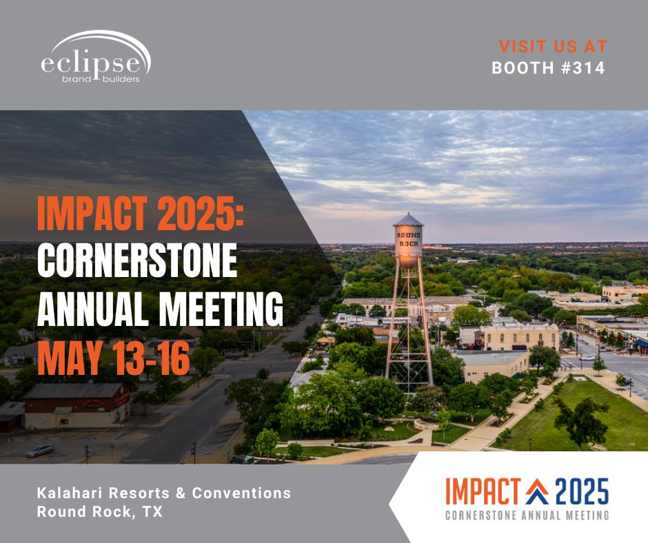 eclipsebbuilder's tweet image. Our team is exhibiting at Impact 2025: Cornerstone Annual Meeting in Round Rock, Texas. If you’re attending, we welcome you to visit our booth to see our portfolio and learn how our tailored solutions enhance member experiences in today&apos;s financial landscape.
