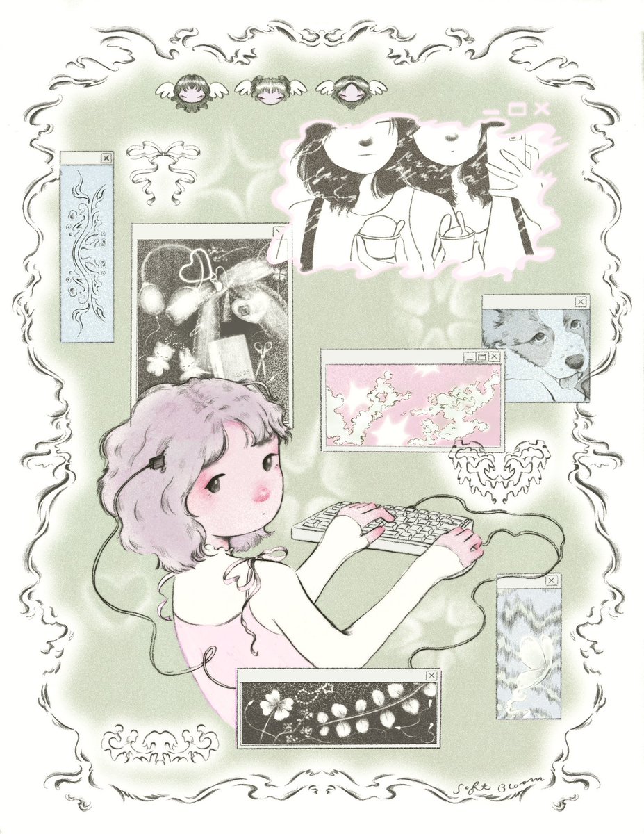 me and my art 🎧🍥☁️🍀 