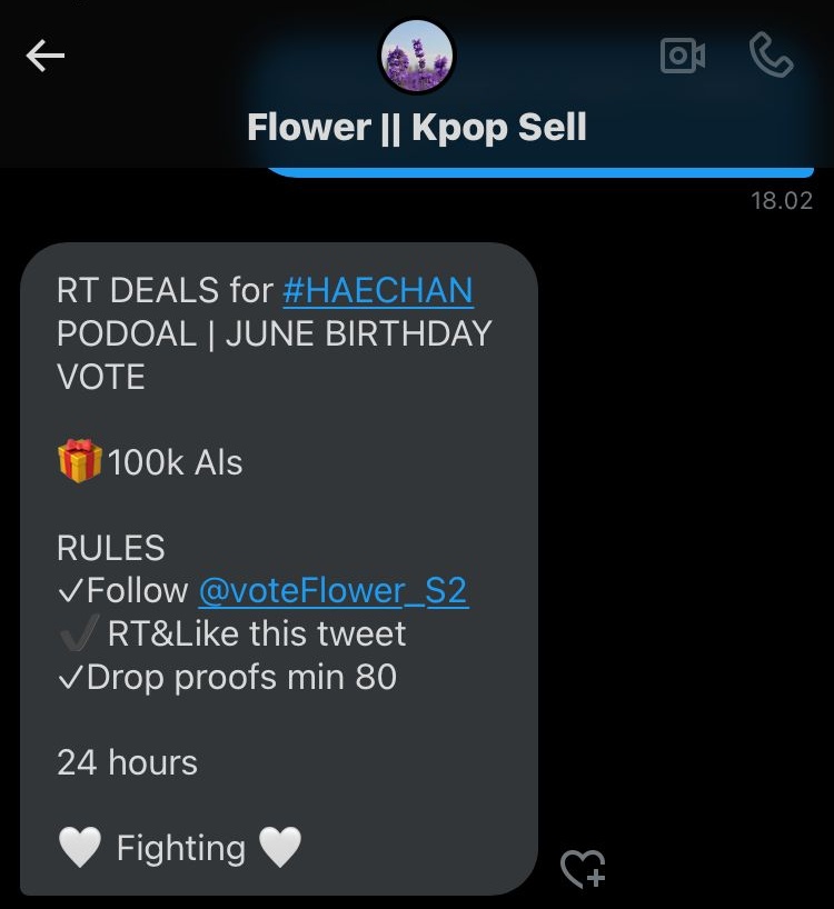 sunnhaera's tweet photo. RT DEALS for #HAECHAN 
PODOAL | JUNE BIRTHDAY VOTE

����100k Als

RULES
✓Follow @voteFlower_S2
✔RT&amp;Like this tweet 
✓Drop proofs min 80

24 hours

🤍 Fighting 🤍 https://t.co/2kEAmz2k61