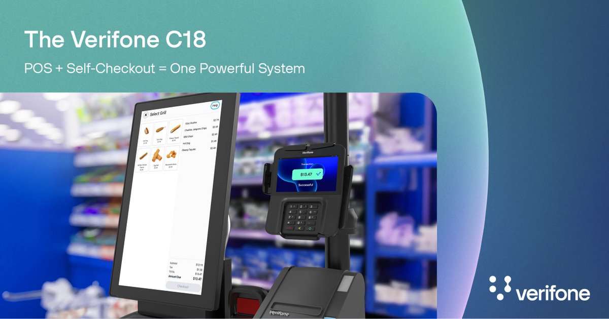 The Verifone C18 adapts in real time—seamlessly shifting from a traditional POS to a self-checkout station with just a flip of the screen. Faster lines. Smarter checkouts. All with the C18.

Learn more about the C18 here: verifone.com/en/global/paym….