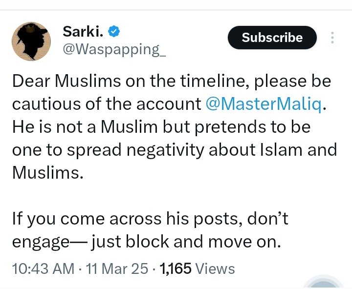 Waspapping_, let’s not pretend, you’re a c0w@rd. A man who runs from his own words the moment they’re challenged.

You and your squad came at me with everything: cl0wn, m@dman, kāfir, hyp0crite. Then tried to drag me into a Space to m0b me. But when I stood my ground and