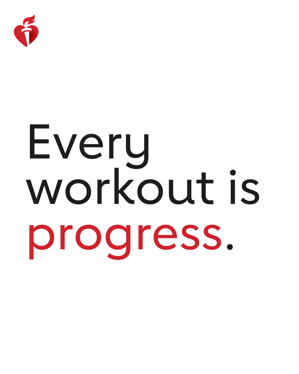 American_Heart's tweet image. 10 minutes or 60. 

500 steps or 5,000. 

It all helps you get closer to your health and wellness goals. So do what you can today, and try to add a little more tomorrow. The important thing is to keep going!