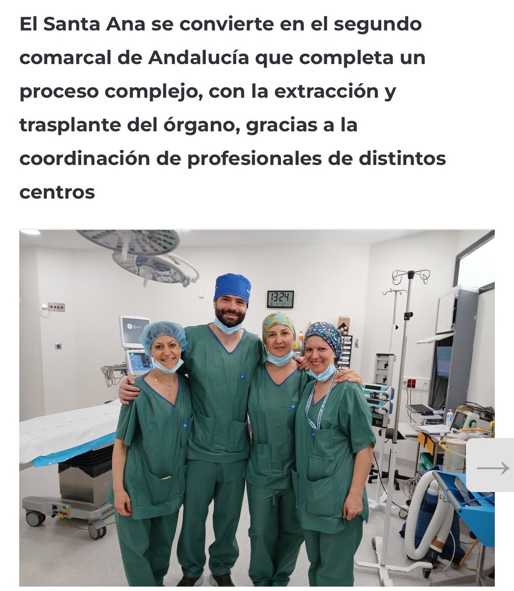 Enhorabuena al equipo coordinado por el Dr. <a href="/PinelAntonio/">Antonio Carranza Pinel</a> de <a href="/CoordTxGranada/">Coordinación Trasplantes Granada</a> por este hito en la sanidad de <a href="/saludsurgranada/">Salud Sur Granada</a> #Motril
Donación cardiaca en #asistolia.