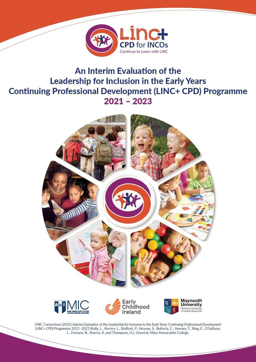 Early Childhood Ireland (@earlychildhdirl) on Twitter photo We are thrilled to join the launch of the <a href="/LINC_programme/">Leadership for INClusion in the Early Years</a>'s Interim Evaluation of the LINC+ CPD Programme.
Linda Kelly from our Research and Data Analysis team will present findings from the programme, which empowers #EarlyYears educators to be leaders for inclusion. We are thrilled to join the launch of the <a href="/LINC_programme/">Leadership for INClusion in the Early Years</a>'s Interim Evaluation of the LINC+ CPD Programme.
Linda Kelly from our Research and Data Analysis team will present findings from the programme, which empowers #EarlyYears educators to be leaders for inclusion.
