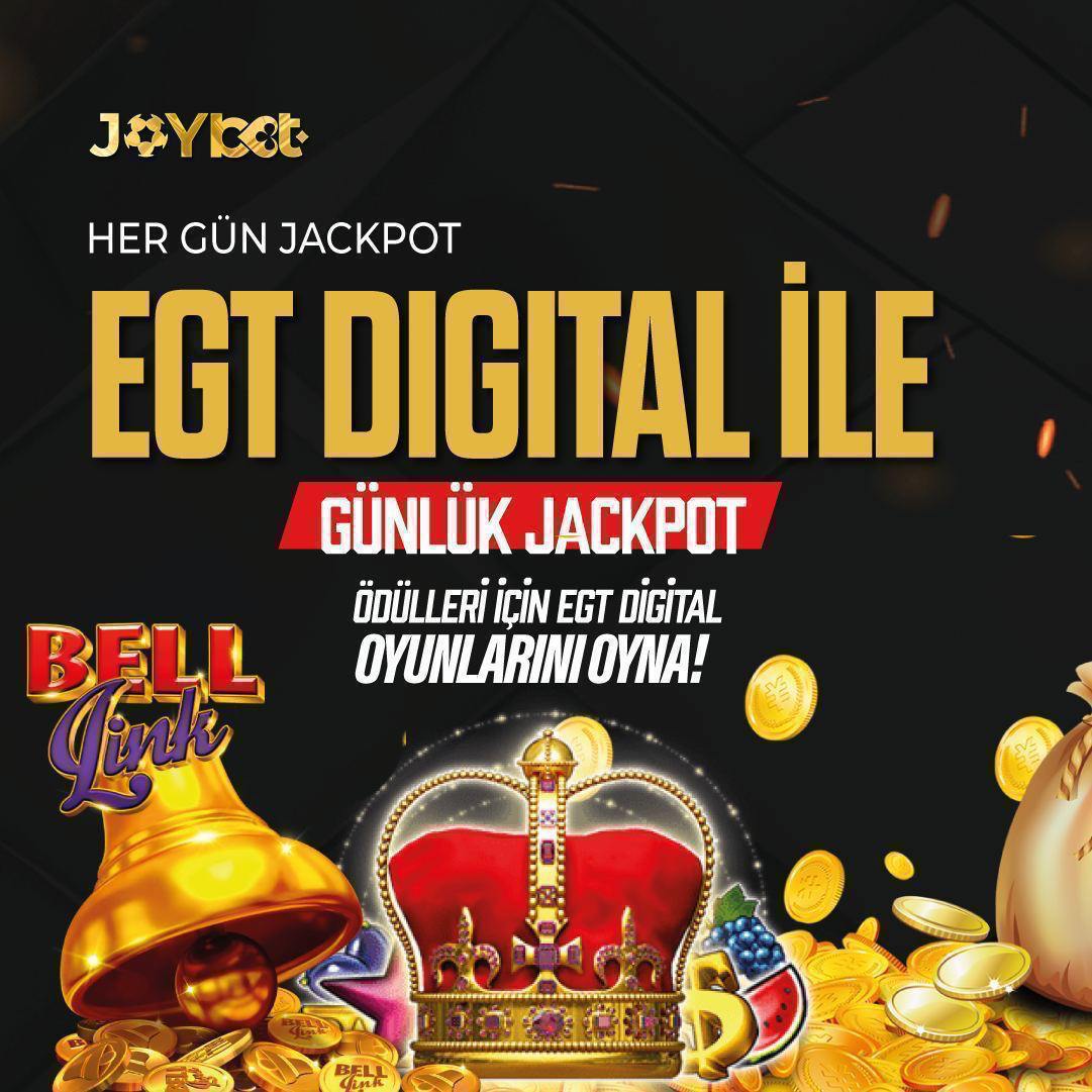 JoyProResmii's tweet photo. 🪙 EGT Digital ile her gün jackpot zamanı! 

🎰 Geleneksel casino deneyimi sunan EGT Digital her gün sürpriz ödüller dağıtıyor!

🔔 Bell Link ile ziller kazanç için çalıyor!

⚡️ Joybet ile oyun asla durmaz!

🟡 Joybet - https://t.co/QfoKheeZq2

#Joybet #JoybetGiriş https://t.co/pOHH52HqrS