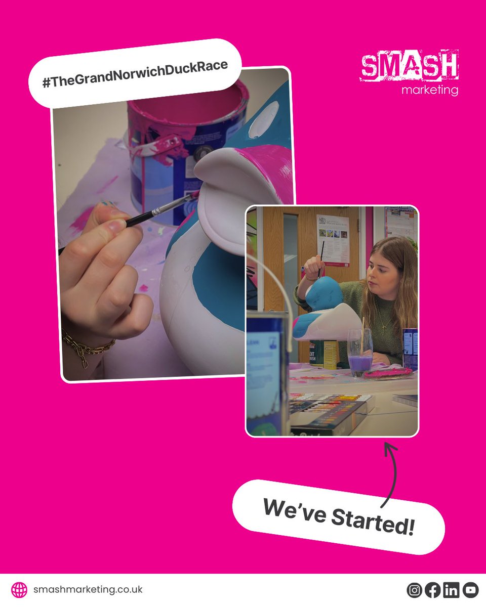 Smash Marketing (@marketingsmash) on Twitter photo We’ve officially got the brushes out — painting has begun for #TheGrandNorwichDuckRace in support of #BreakCharity! 🎨🦆
Our duck is prepped and ready to be transformed with a fresh splash of creativity — and we’re having a blast bringing it to life! 💜
<a href="/breakcharity/">Break Charity - dormant account</a> We’ve officially got the brushes out — painting has begun for #TheGrandNorwichDuckRace in support of #BreakCharity! 🎨🦆
Our duck is prepped and ready to be transformed with a fresh splash of creativity — and we’re having a blast bringing it to life! 💜
<a href="/breakcharity/">Break Charity - dormant account</a>