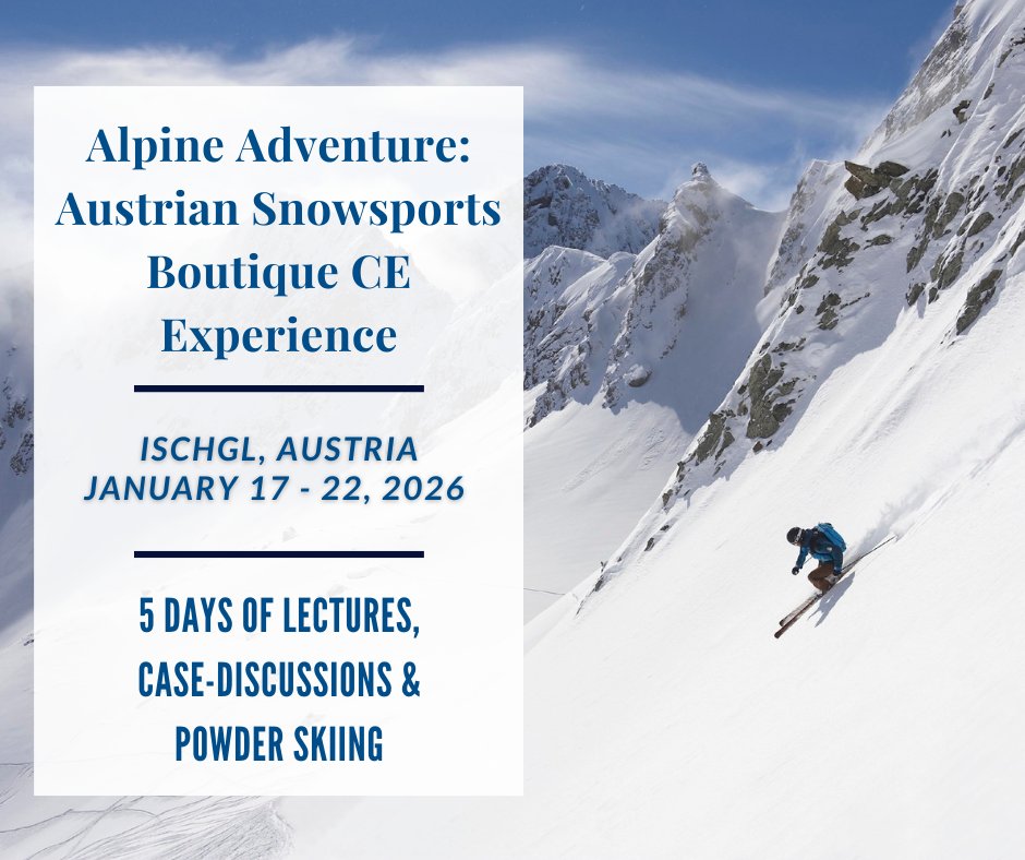 Just Dropped: 2026 Dates! VetPD’s Alpine Adventure is BACK in Ischgl, Austria.  Equine &amp; Small Animal programs are both available!
loom.ly/pIgwO14

#equinevet #equineveterinarian #horsevet #veterinaryCE #veterinarycontinuingeducation #vetce