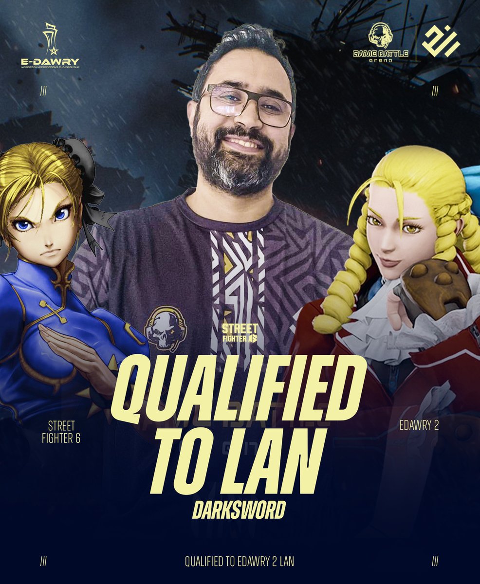 Victorious Demons (@vdsteamgg) on Twitter photo DARKSWORD Advances to the Upper Final of <a href="/eDawryMorocco/">eDawryMorocco</a> Street Fighter 6!
Flawless. Unstoppable. Dominant.
Our fighter DARKSWORD storms into the Upper Final of the <a href="/eDawryMorocco/">eDawryMorocco</a> Street Fighter 6 with an unbeaten 15-0 record!
Stage 1: 1st in group โ 6-0
Stage 2: 1st in group โ DARKSWORD Advances to the Upper Final of <a href="/eDawryMorocco/">eDawryMorocco</a> Street Fighter 6!
Flawless. Unstoppable. Dominant.
Our fighter DARKSWORD storms into the Upper Final of the <a href="/eDawryMorocco/">eDawryMorocco</a> Street Fighter 6 with an unbeaten 15-0 record!
Stage 1: 1st in group โ 6-0
Stage 2: 1st in group โ