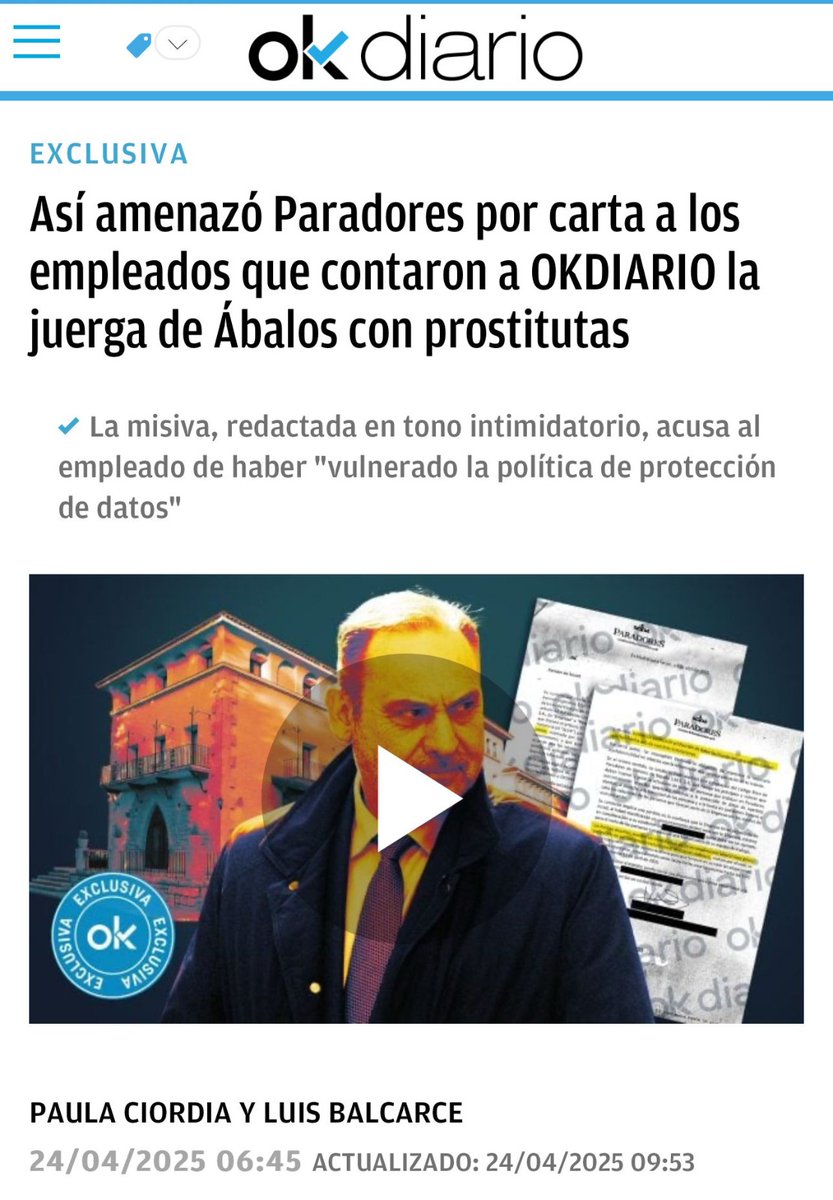 Pretenden amordazar a todo aquel que denuncie su corrupción:  jueces, periodistas y ahora también trabajadores.

¿Qué opinará Yolanda Díaz sobre estas amenazas en el ámbito laboral? Callará también, ¿no?

Todo muy social y progresista...