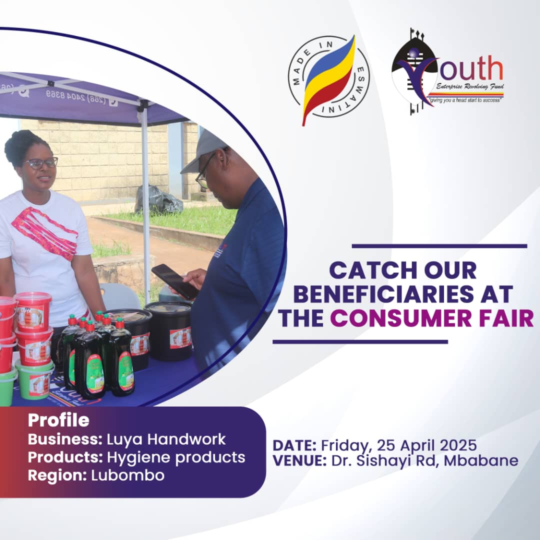 fund_sz's tweet photo. #ConsumerFair ✨️🇸🇿

The highly anticipated Consumer Fair is upon us! We are bringing some of our beneficiaries to the event to showcase their products and services, please make sure you visit the YERF stand. 🌟🙌🏼 https://t.co/kco1xDz2ga