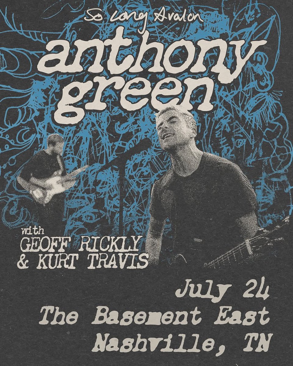 JUST ANNOUNCED!  Killer solo sets by Anthony Green, Geoff Rickly and Kurt Travis on July 24th at The Basement East! 

#nashvilleisthereason