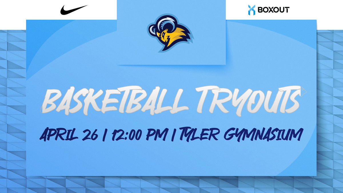 Blue Mountain WBB (@bmc_wbb) on Twitter photo Reminder - open tryouts are this Saturday at 12:00 in Tyler Gymnasium!
Email Head Coach Tracy Rice (trice@bmc.edu) if you plan to attend! Reminder - open tryouts are this Saturday at 12:00 in Tyler Gymnasium!
Email Head Coach Tracy Rice (trice@bmc.edu) if you plan to attend!