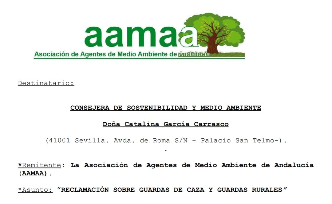 AAMAA (@aamaa_es) on Twitter photo La Asociación de #AgentesDeMedioAmbiente de Andalucía presenta reclamación por irregularidades en la uniformidad de guardas de caza y campo que pueden generar confusión con el propio de <a href="/AAMM_And/">Agentes Medio Ambiente de Andalucía</a> La Asociación de #AgentesDeMedioAmbiente de Andalucía presenta reclamación por irregularidades en la uniformidad de guardas de caza y campo que pueden generar confusión con el propio de <a href="/AAMM_And/">Agentes Medio Ambiente de Andalucía</a>
