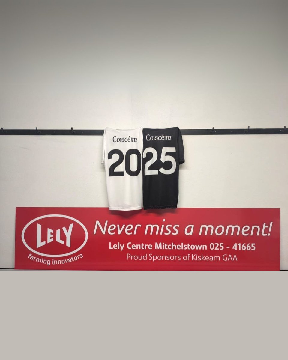 We're proud to unveil our brand-new jerseys for the season — proudly sponsored by <a href="/LelyCenterMTown/">Lely Center Mitchelstown</a>

A massive thank you to the team at Lely for their support!!

#KiskeamGAAClub #LelyMitchelstown #NewJerseyLaunch