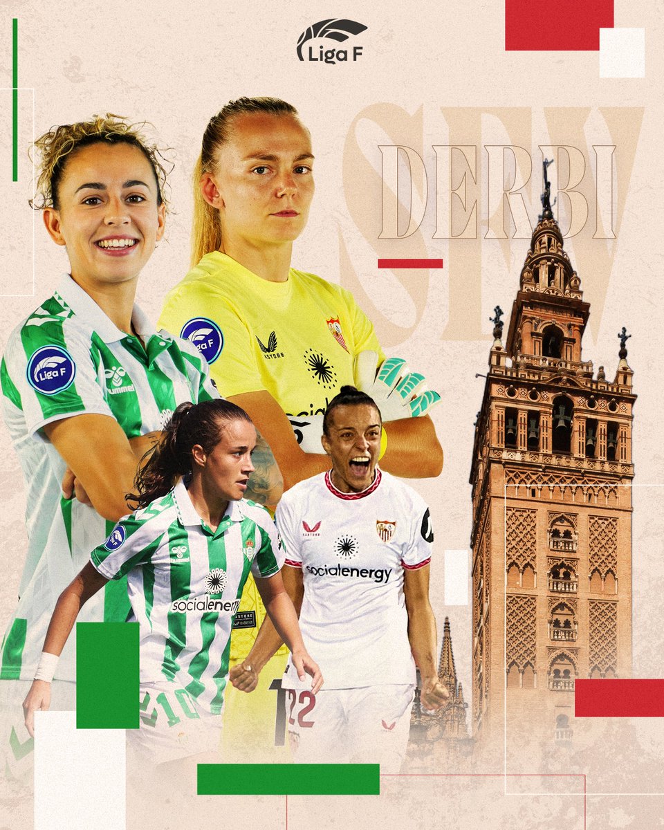 Derbi sevillano
🔜 <a href="/RealBetisFem/">Real Betis Féminas</a>  🆚 <a href="/SevillaFC_Fem/">Sevilla FC Femenino</a> 
🗓 Domingo, 27 de abril
⏱️ 18:00h 
🏟 CD Luis del Sol

#LigaF