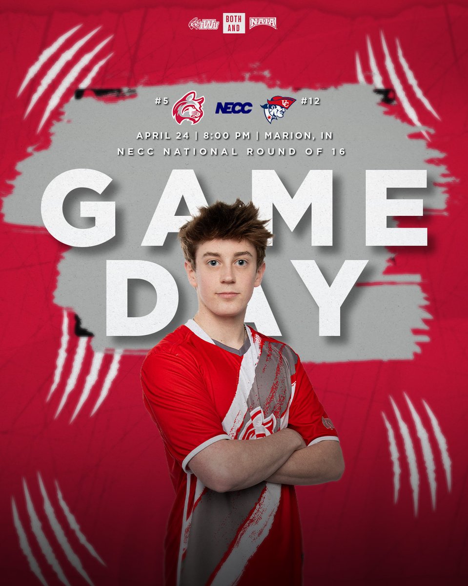 Indiana Wesleyan University Wildcats (@iwuwildcats) on Twitter photo ๐ฎ GAME DAY ๐ฎ
<a href="/IWU_Esports/">IWU Esports</a> begins the NECC National Championship Tournament with a game against the University of the Cumberlands! ๐ผ
๐ University of the Cumberlands
โฐ 8:00 PM
๐ Marion, Ind.
๐ Live video is available at IWUWildcats.com
#BothAnd ๐ฎ GAME DAY ๐ฎ
<a href="/IWU_Esports/">IWU Esports</a> begins the NECC National Championship Tournament with a game against the University of the Cumberlands! ๐ผ
๐ University of the Cumberlands
โฐ 8:00 PM
๐ Marion, Ind.
๐ Live video is available at IWUWildcats.com
#BothAnd